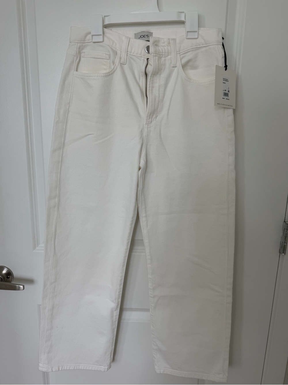 Joe's Jeans White High-Rise Straight Jeans